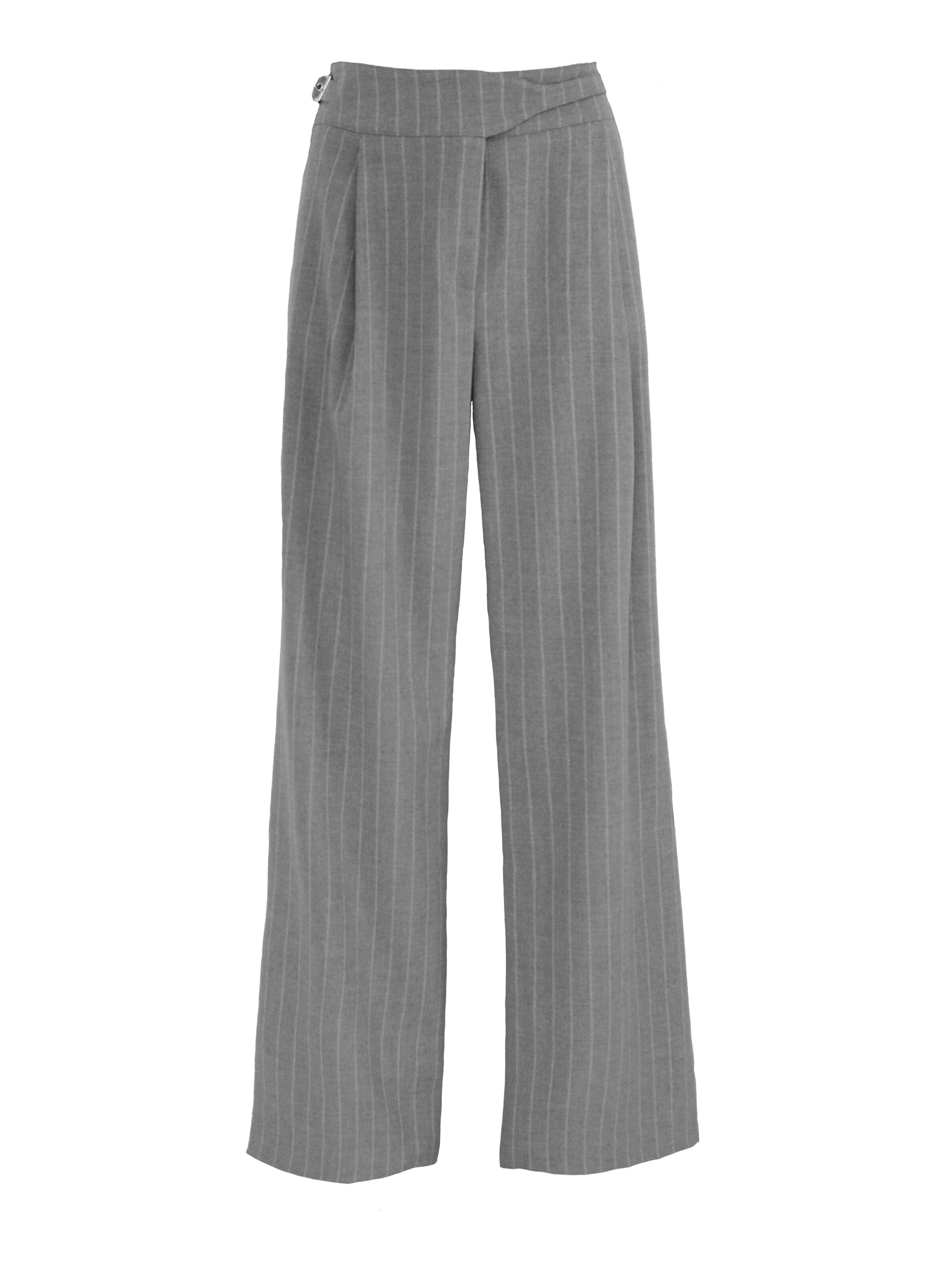 Honnête Atelier Regular Broek 'Noelle' in Grijs: voorkant