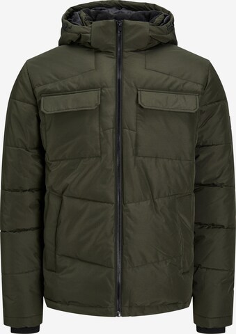 JACK & JONES - Chaqueta de invierno 'Brady' en verde: frente