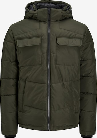 JACK & JONES Winterjas 'Brady' in Groen: voorkant