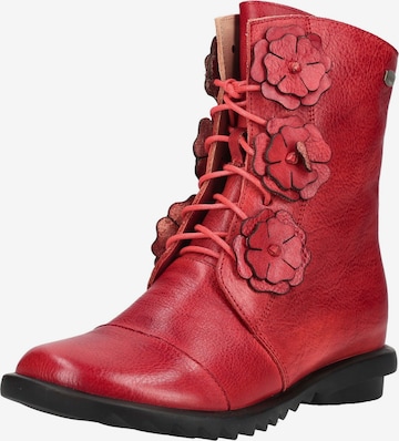 Stivaletto stringato di Laura Vita in rosso: frontale