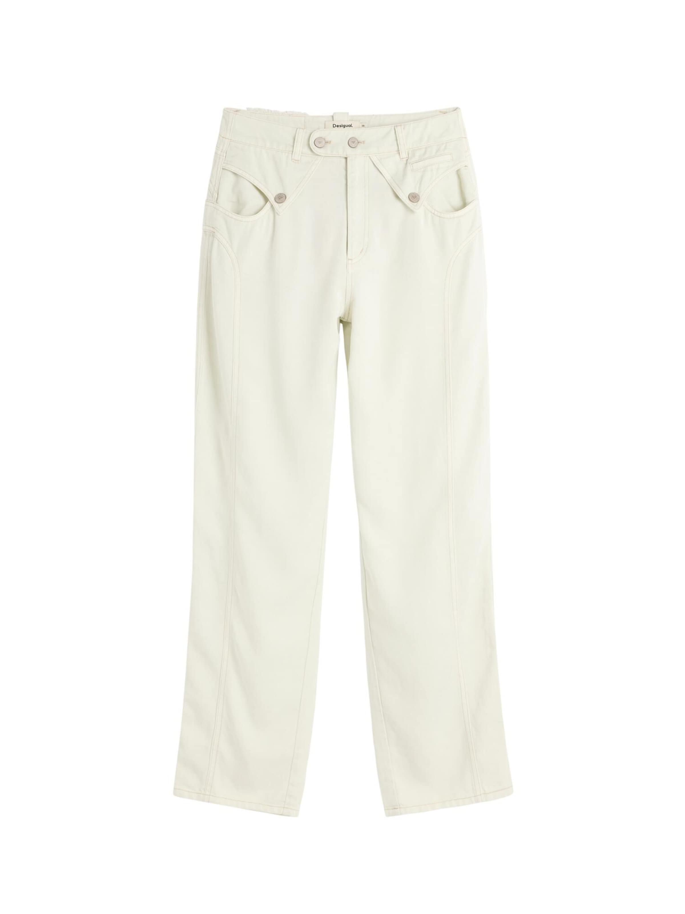 Regular Jean Desigual en blanc : devant