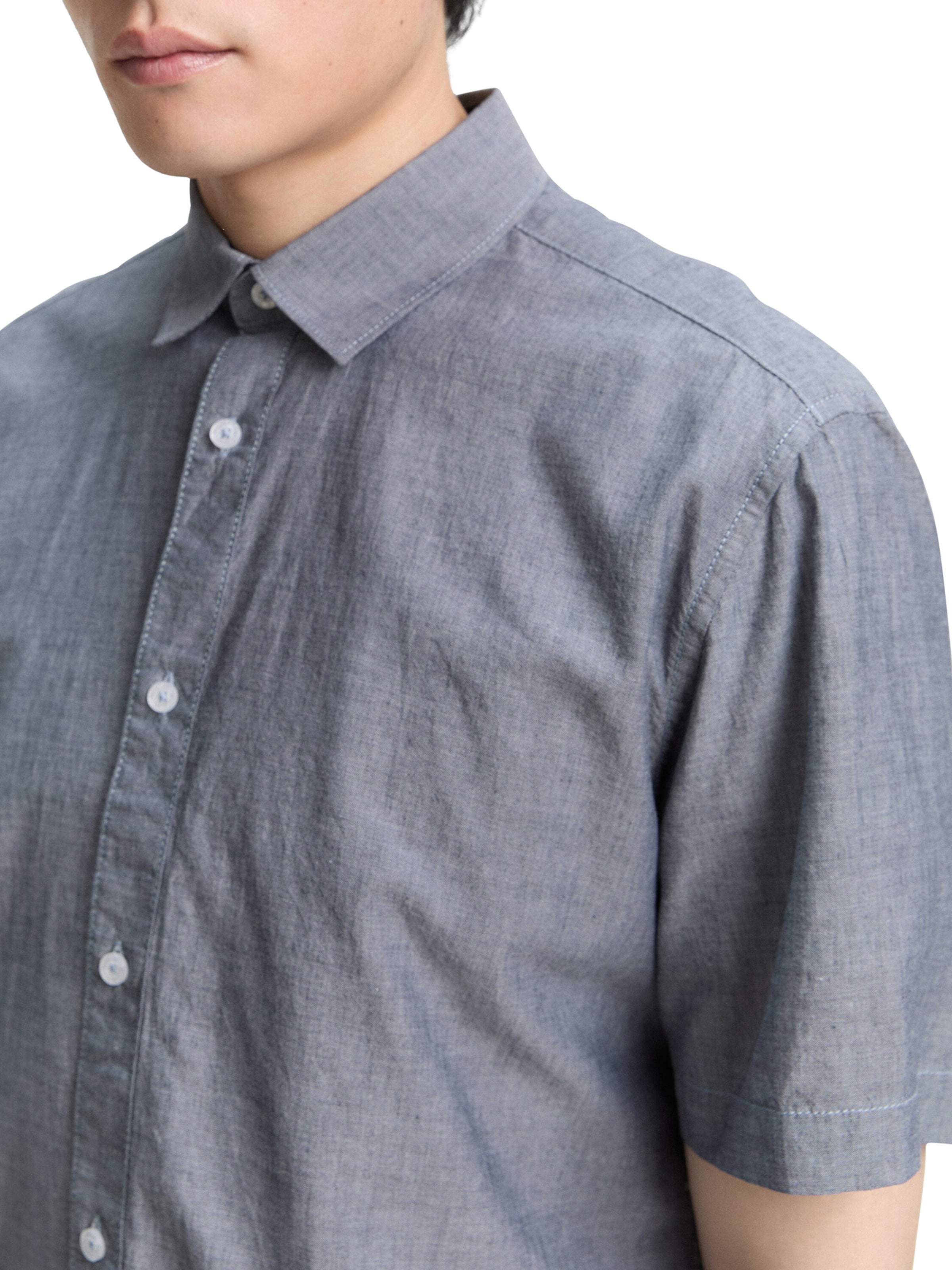 Coupe regular Chemise TOM TAILOR en bleu