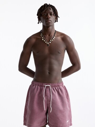 Shorts de bain Pull&Bear en rouge