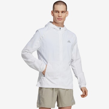 Veste de sport 'Marathon Warm-Up' ADIDAS PERFORMANCE en blanc