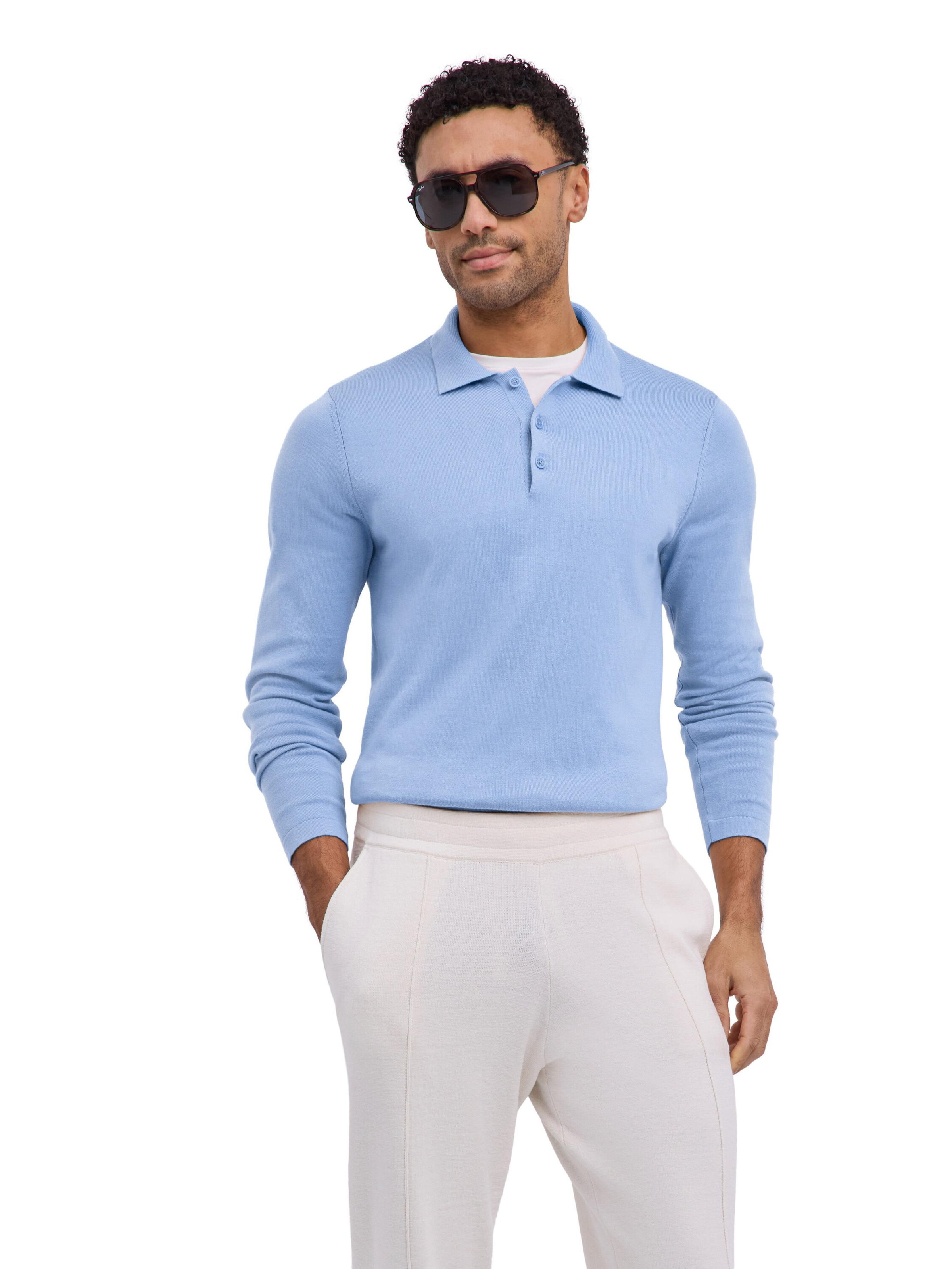 FALKE Shirt 'Pure Cotton' in Blue: front