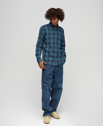 Superdry Regular fit Overhemd in Blauw