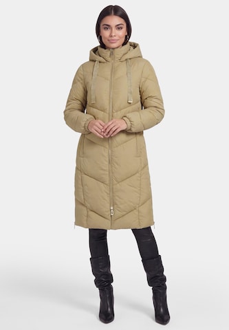 Manteau mi-saison faina en beige : devant