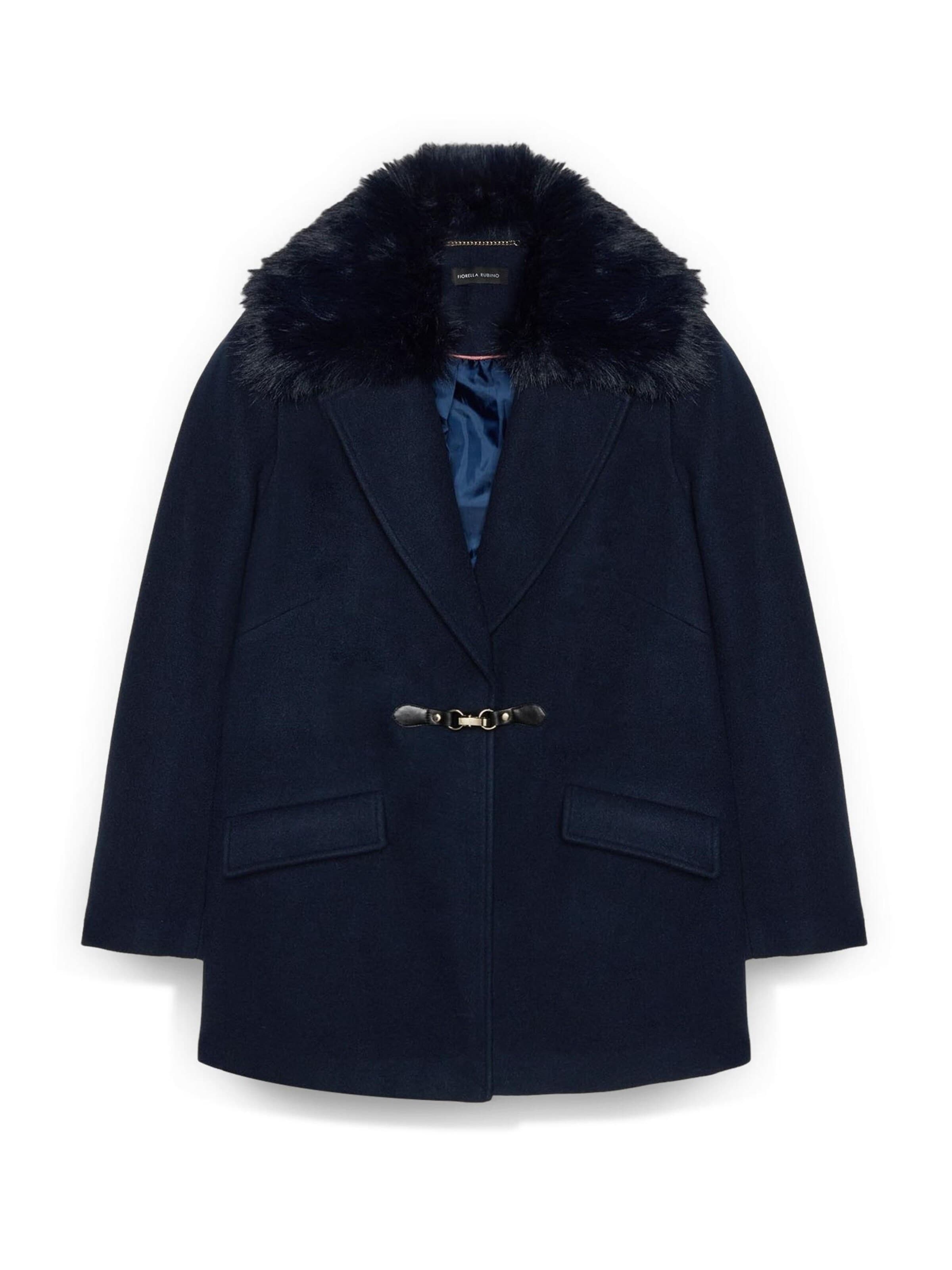Fiorella Rubino Wintermantel in Blauw: voorkant