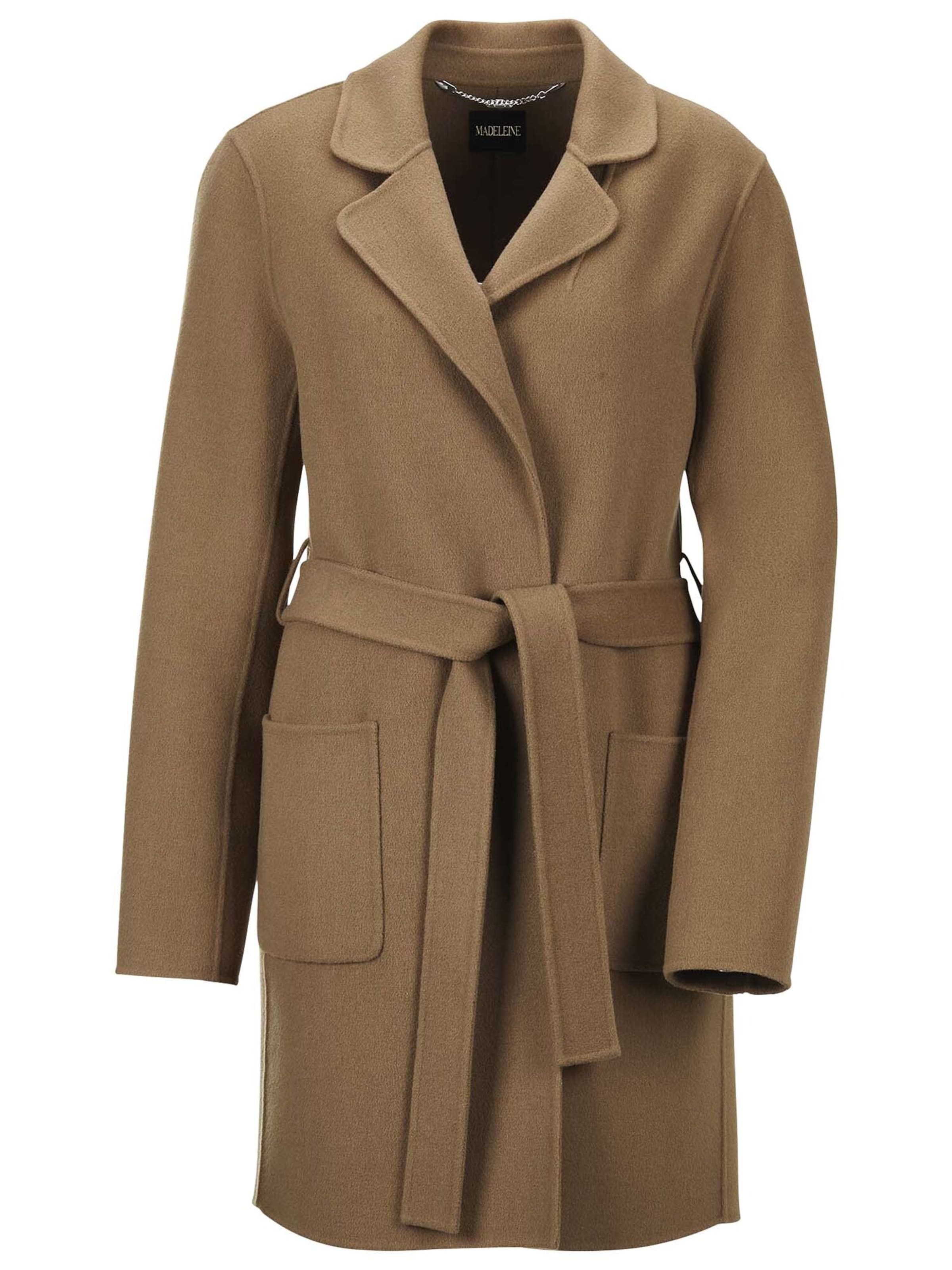 Manteau mi-saison MADELEINE en beige : devant
