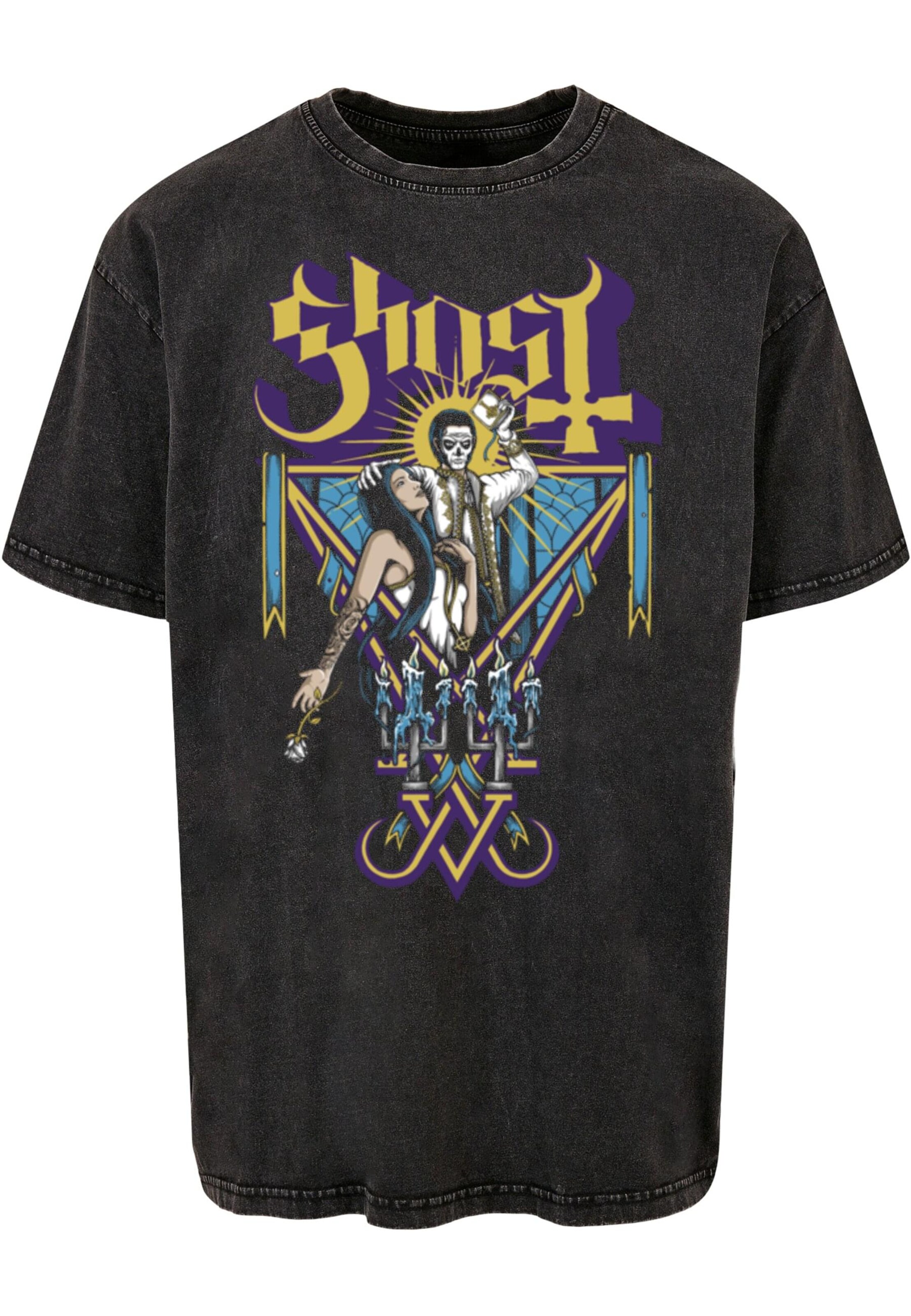 Merchcode Shirt 'Ghost - Blessing ' in Grau: Vorderseite