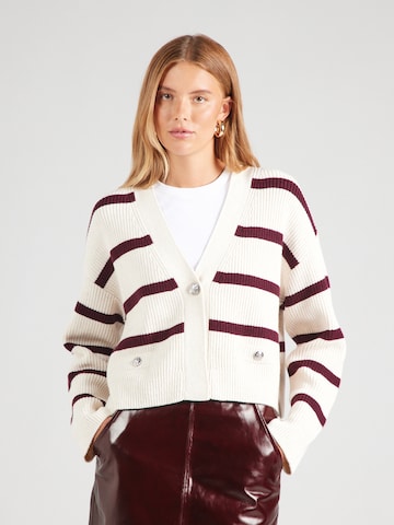 OUI Knit cardigan in White: front