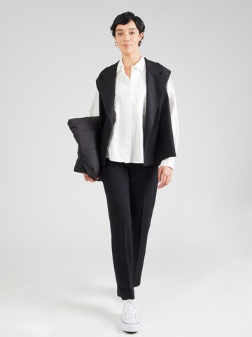 Wide leg Pantaloni con piega frontale di & Other Stories in nero