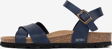 Sandales Bayton en bleu : devant