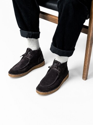 oswen Lace-up boot 'Ewaldi Suede Boot' in Brown