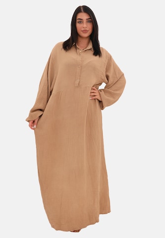 Elara Kleid in Braun