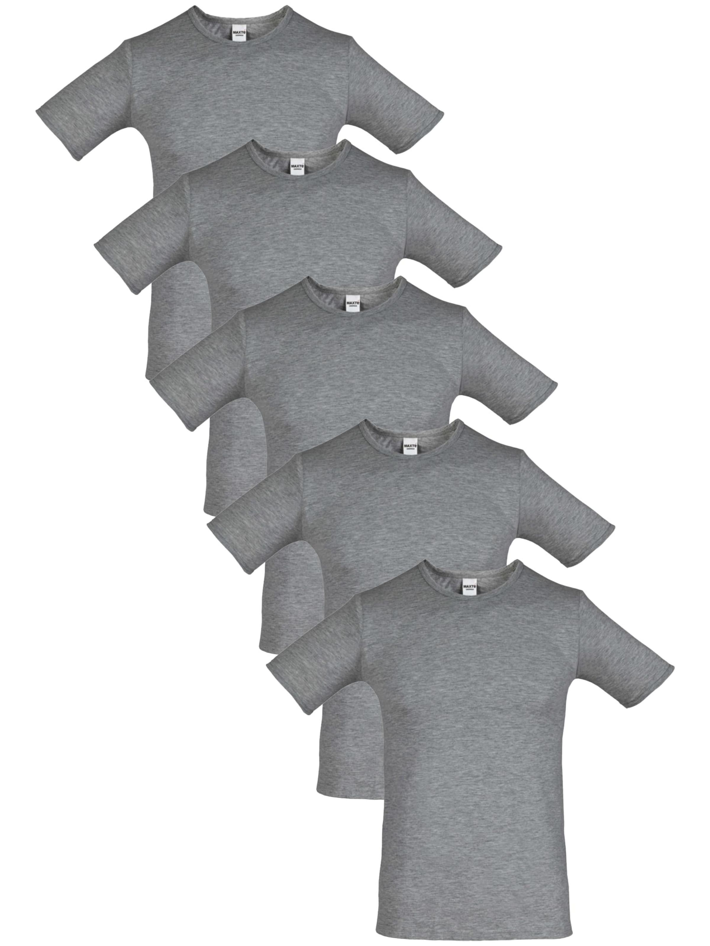 Maxte Undershirt 'BASIC MAX T-Shirt Men 5er Pack' in Grey: front