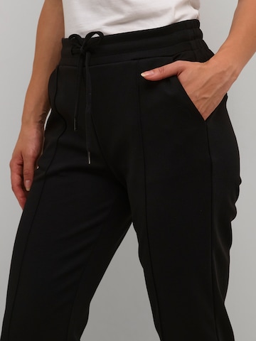 CULTURE Normalny krój Spodnie w kant 'Eloise' w kolorze czarny