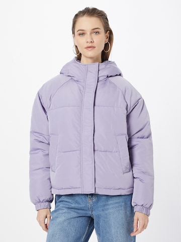 ICHI Between-Season Jacket in Purple: front