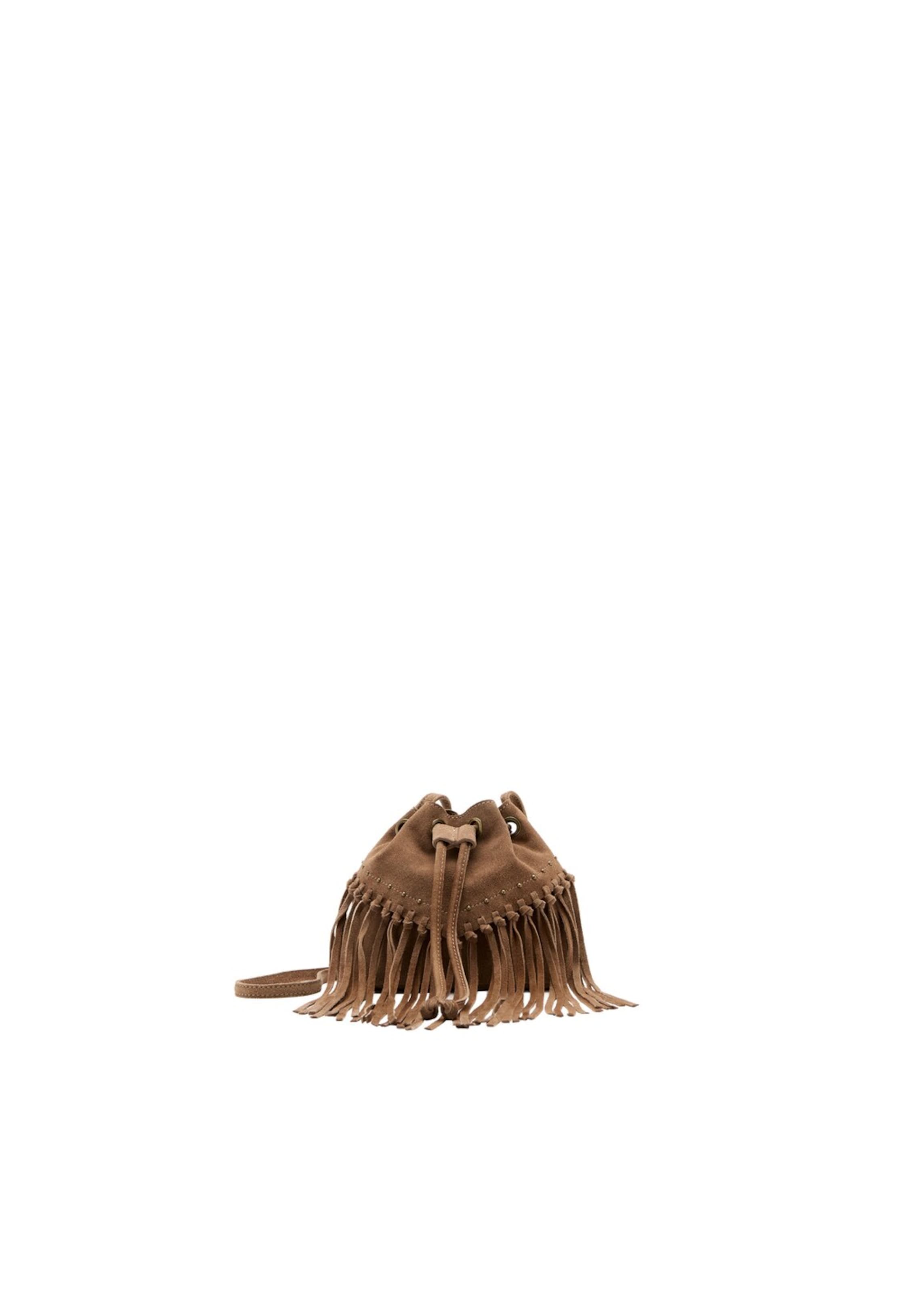 MANGO KIDS Bag 'Fringe' in Brown: front