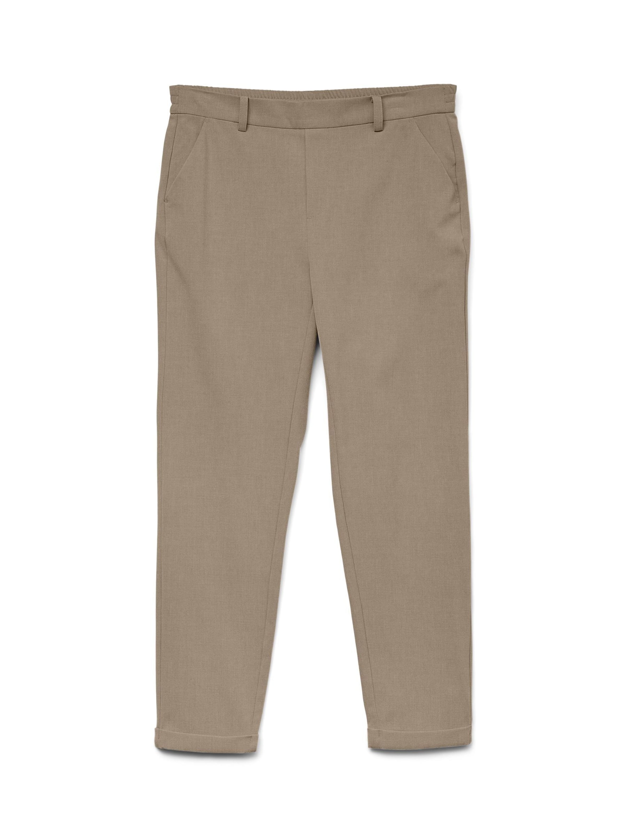 VERO MODA Slimfit Kalhoty – béžová: přední strana