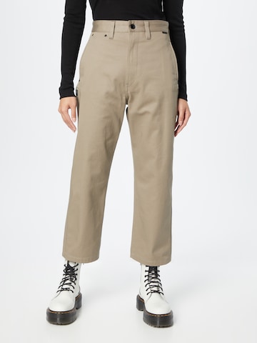 Loosefit Pantalon chino G-Star RAW en beige : devant