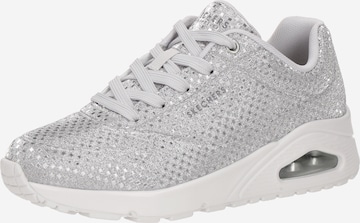 SKECHERS Matalavartiset tennarit 'UNO - DISCO NITE' värissä hopea: etupuoli