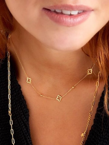 Cala Rose Ketting 'EBISU' in Goud: voorkant