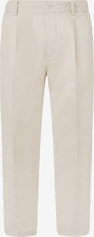 Pepe Jeans Loose fit Pleat-Front Pants in Beige: front