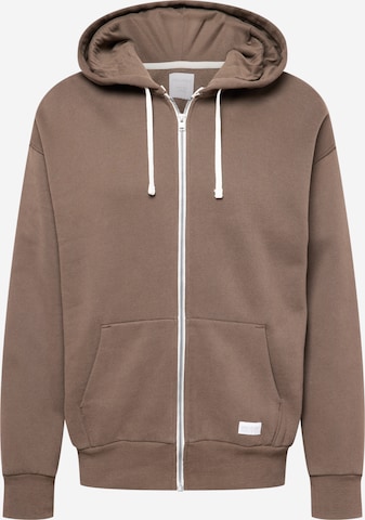 HOLLISTER Sweatjacke in Braun: predná strana