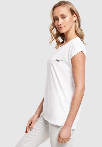 Merchcode Shirt 'Be Happy' in White