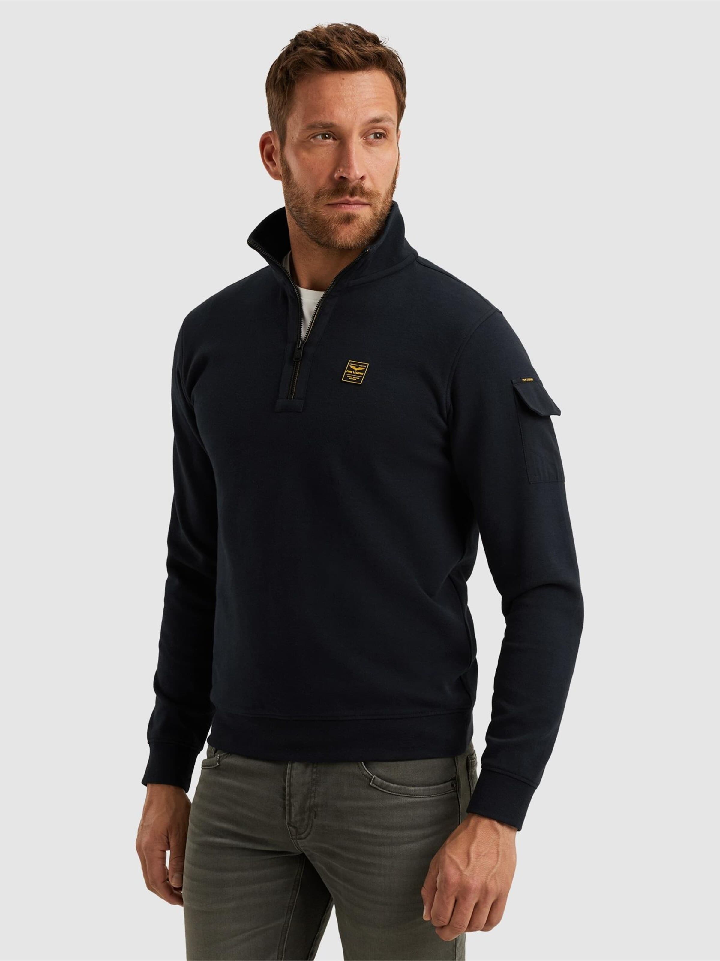 PME Legend Sweatshirt 'Pullover with half-zip' in Blue