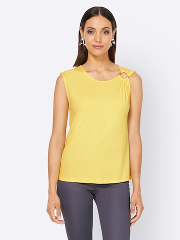 heine T-shirt i gul: framsida