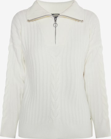 Pull-over DreiMaster Vintage en blanc : devant