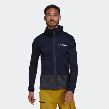 Veste en polaire fonctionnelle 'Zupahike' ADIDAS TERREX en bleu : devant