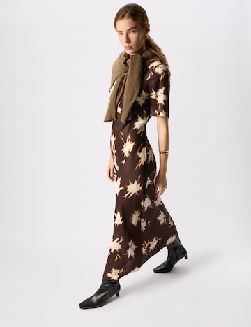 Whistles Dress in Brown: side