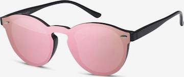 styleBREAKER Sonnenbrille 'Monoglas Sonnenbrille | Shield Brille UV400' in Pink: Vorderseite