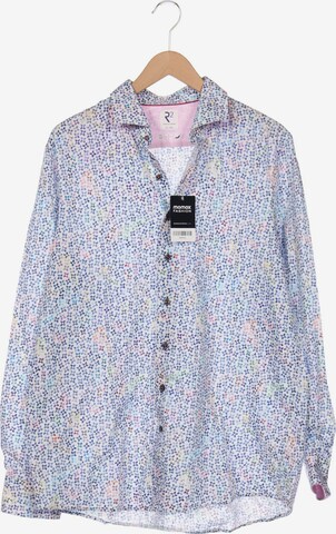 Mercer Amsterdam Button Up Shirt in XXL in Blue: front