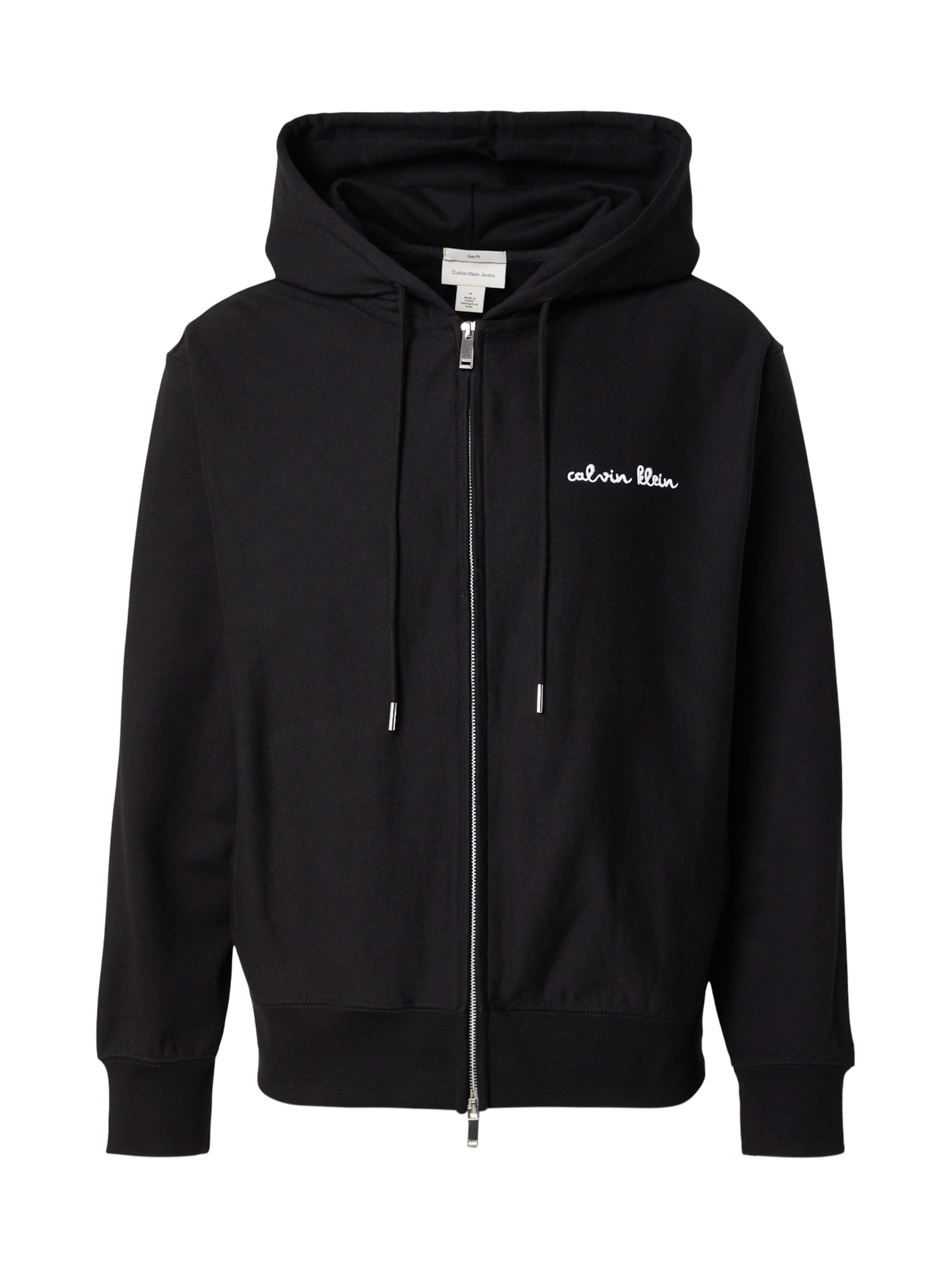 Hanorac de la Calvin Klein Jeans pe negru: față