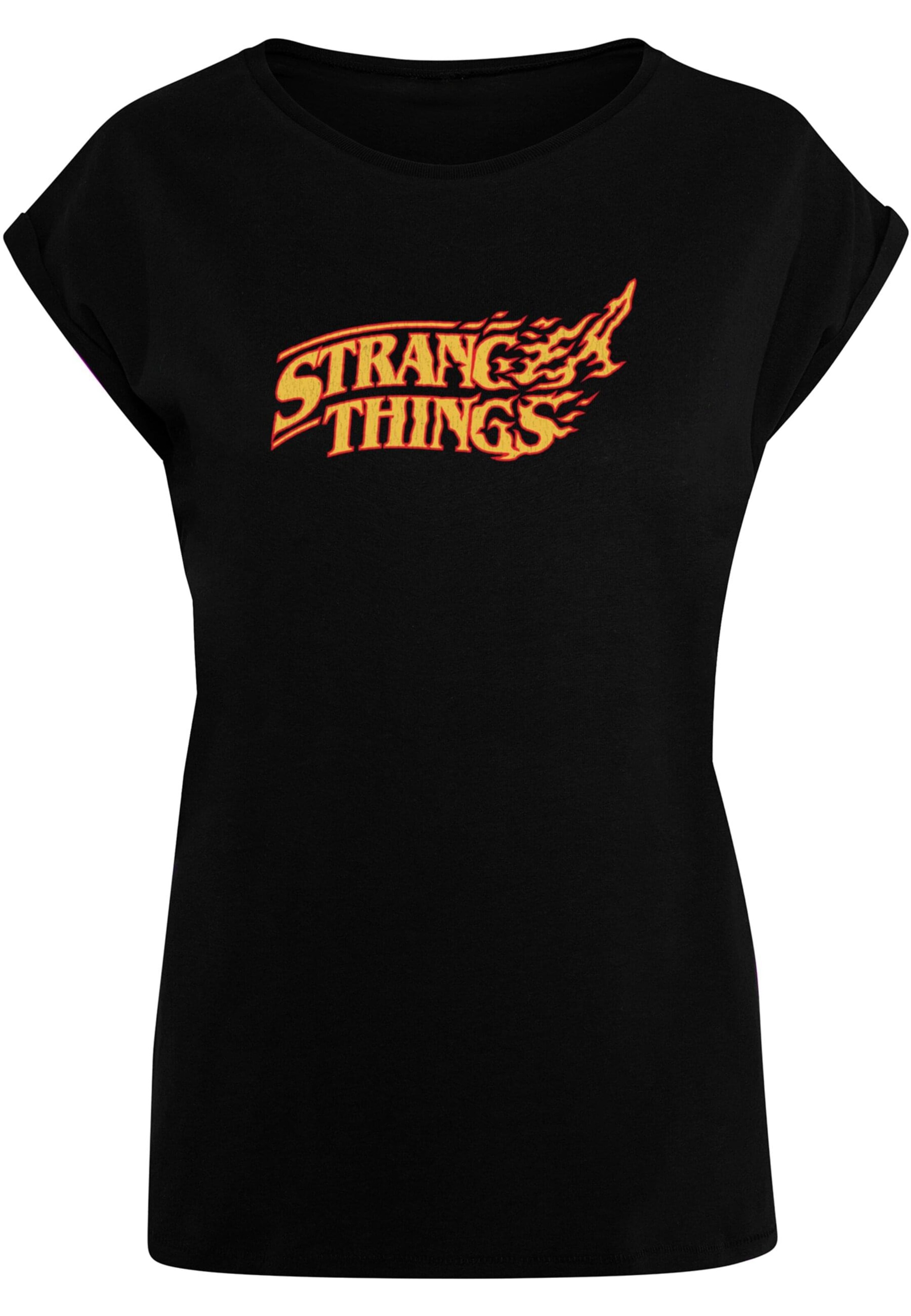 ABSOLUTE CULT Shirt ' Stranger Things ' in Black: front