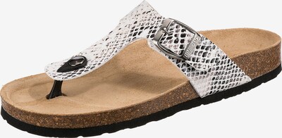 Lumberjack Zehentrenner 'Jolie' in braun / schwarz / weiß, Produktansicht