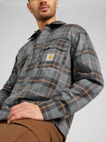 Carhartt WIP Regular fit Button Up Shirt 'Hadley' in Grey