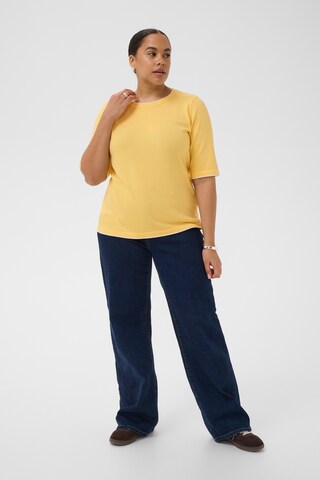 KAFFE CURVE Pullover 'Lizzy' in Gelb