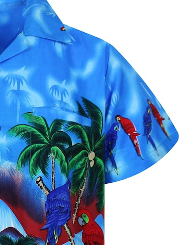 King Kameha Shirt 'Parrot' in Blau