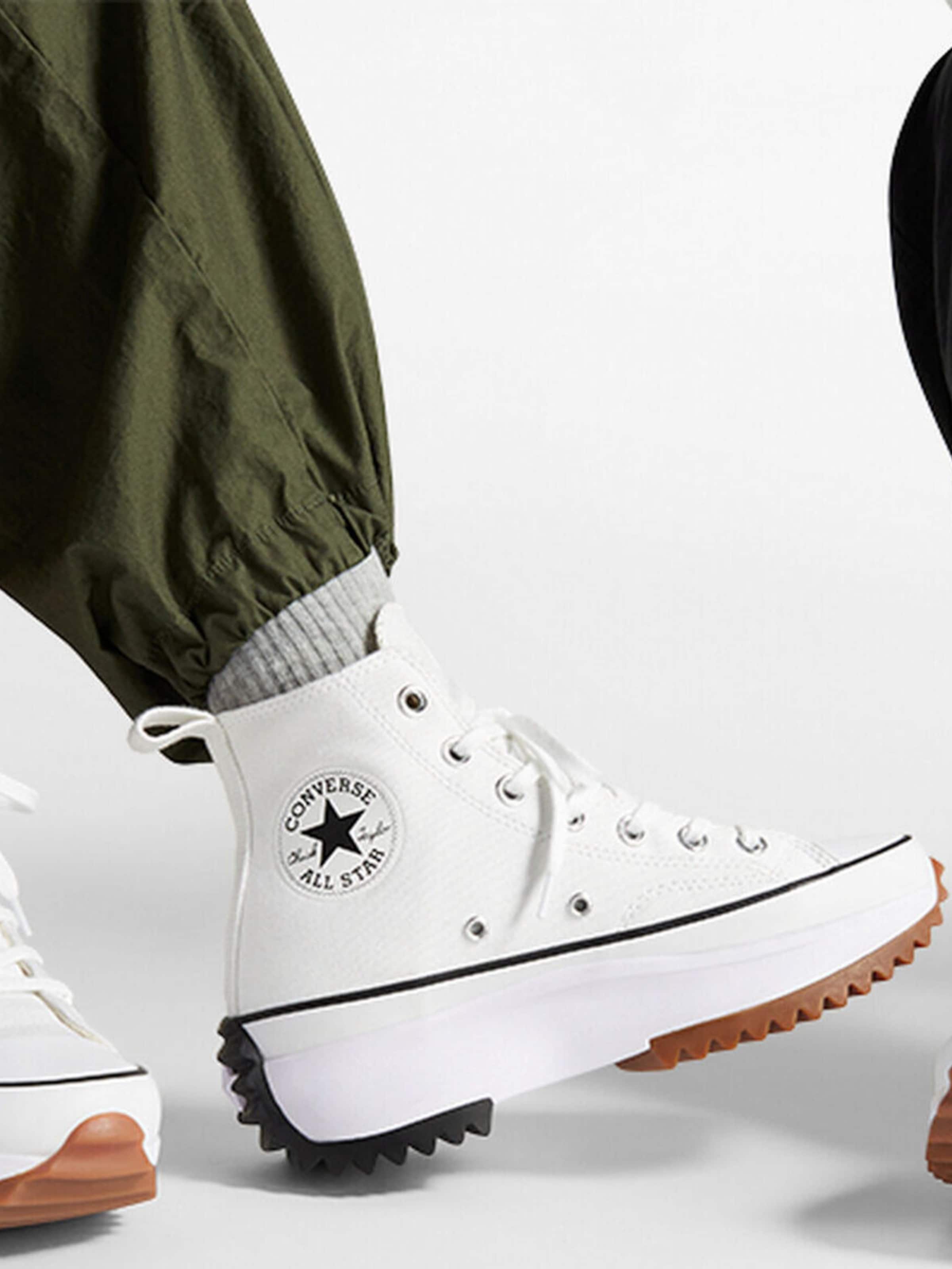 Sneaker alta 'Run Star Hike' di CONVERSE in bianco: frontale