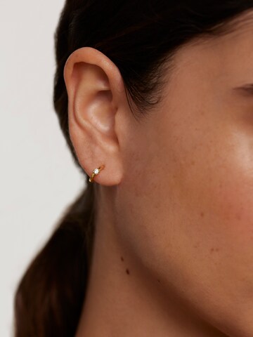 P D PAOLA Earrings 'White Solitary' in Gold