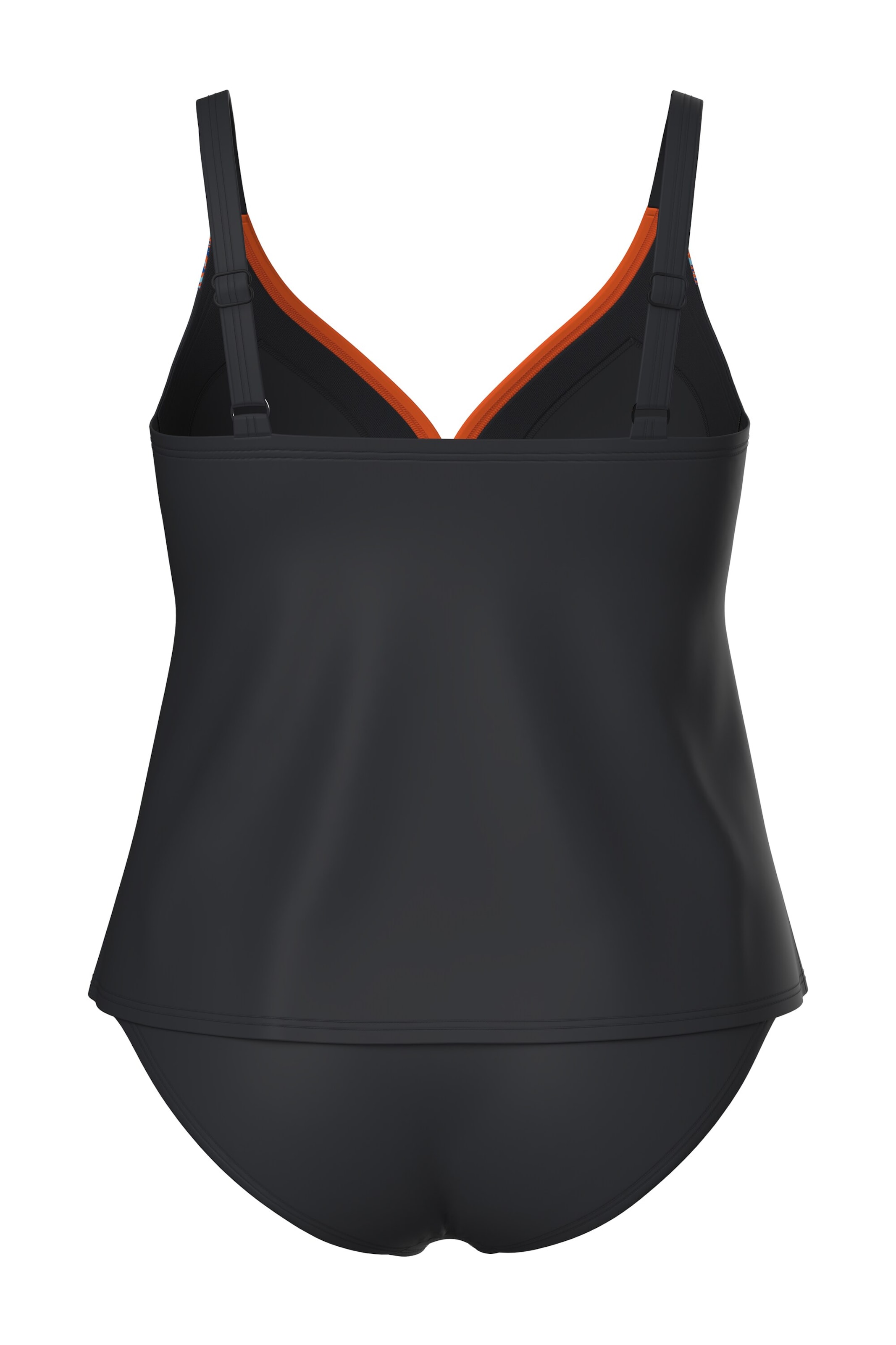 Ulla Popken Bustier Badeanzug in Schwarz