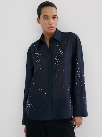 Camicia da donna 'Smokey' di MANGO in blu: frontale