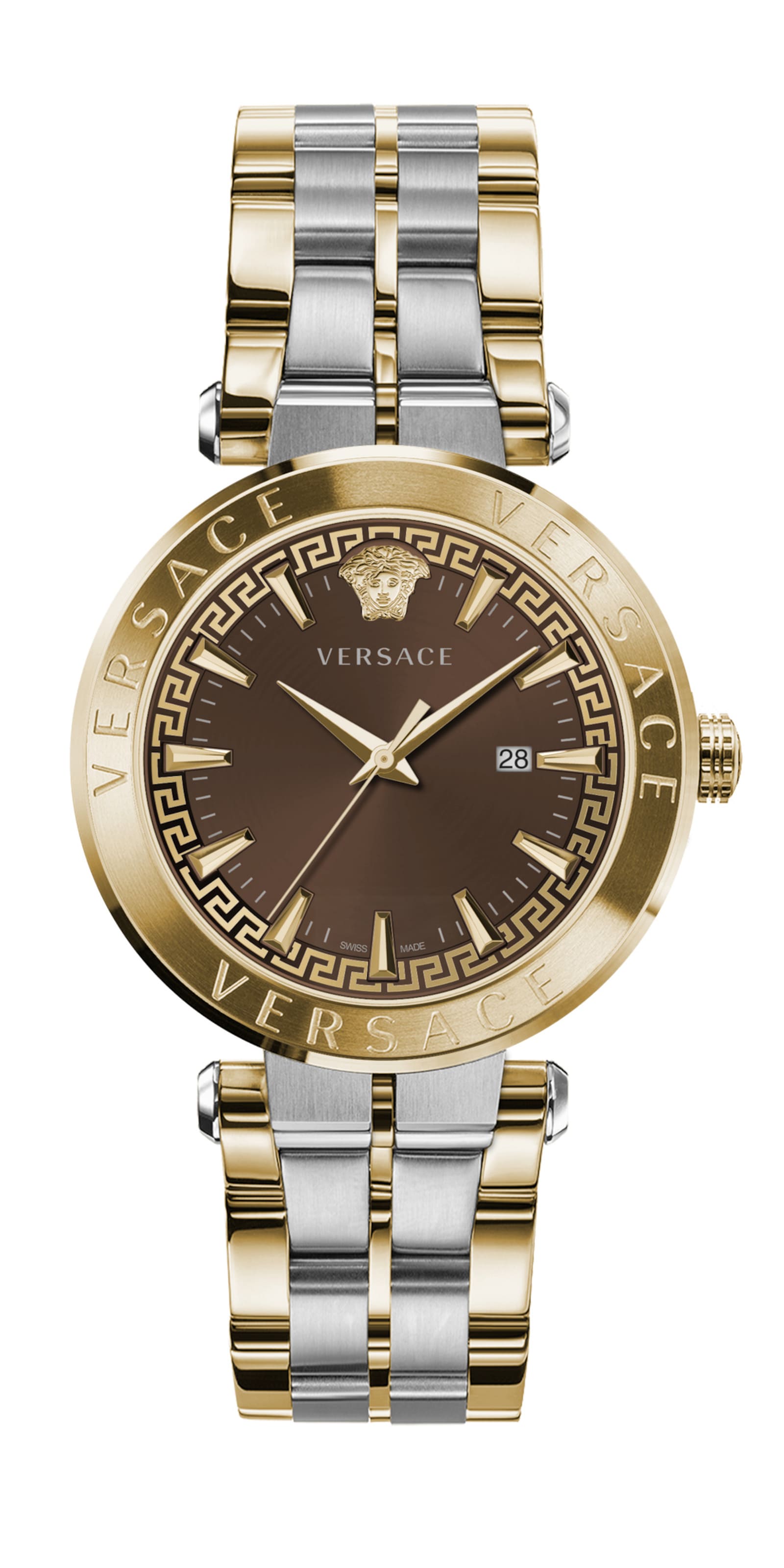 VERSACE Analoog horloge in Goud: voorkant