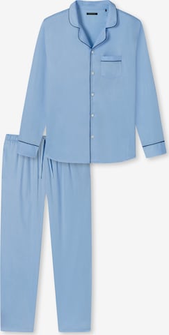 SCHIESSER Pikk pidžaama 'Selected Premium Inspiration', värv sinine: eest vaates