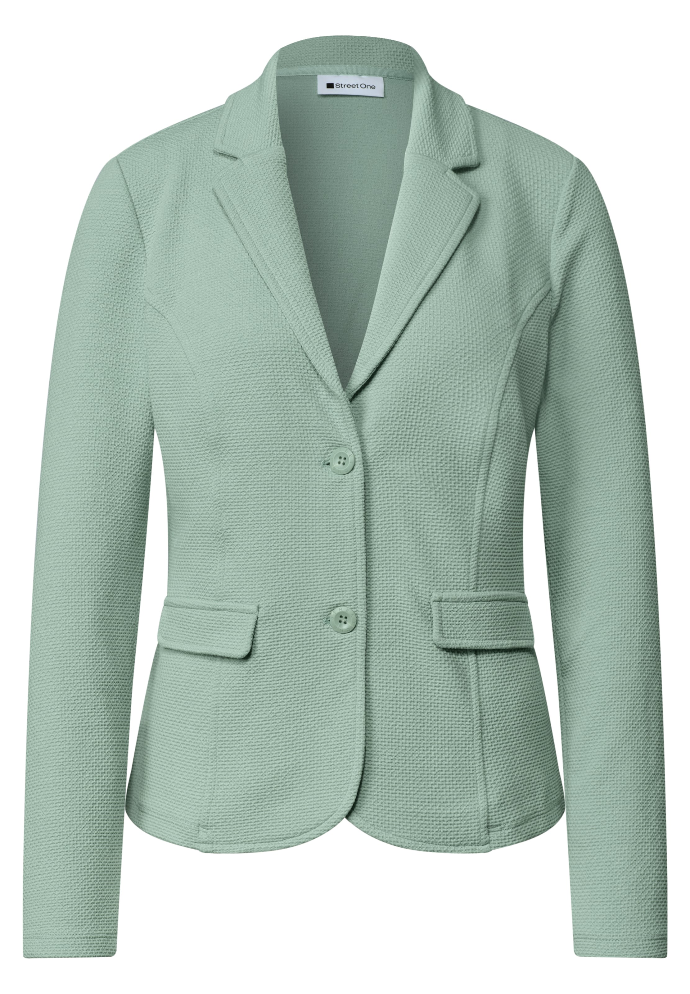 STREET ONE Basic Blazer mit Struktur in Grün: Vorderseite